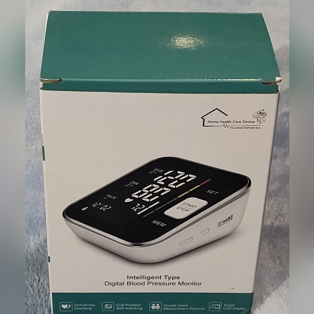 Digital Blood Pressure Monitor - Black and Silver
